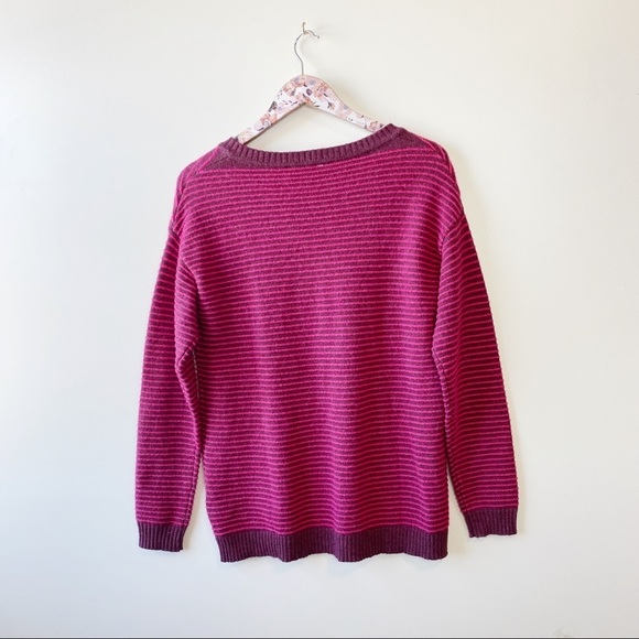 SOFT SURROUNDINGS Bellflower Pink Striped Sweater! Small Knit - Picture 9 of 10